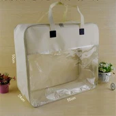 Ужин Прозрачный 15 шелковый ПВХ термопрессованный мешок для домашней текстильной сумки или сумки для туалетных принадлежностей