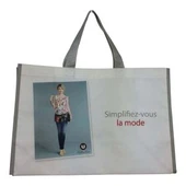 Переработанная сумка Тоте покупок сплетенная Пп с изготовленной на заказ печатанием